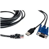 Emerson Avocent - Video/USB-kabel - USB, HD-15 (VGA) (hane) till RJ-45 (hane) - 4.5 m - för AutoView 1400, 1500, 2000, 2020, 2030, AV3108, AV3216
