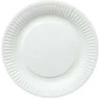 Multi Engångstallrikar Catersource Ø18 cm clay-coated vit, 100 st/fp