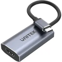 UNITEK V1414A - Videokort - USB-C hane till HDMI hona - 15 cm - rymdgrå - 8K60Hz stöd