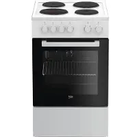 Beko FSE56000GW, Fristående köksspis, Vit, Rotations-, Vit, 4 zone(s), Främre till vänster