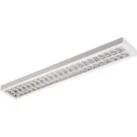 SOLAR PLUS Innova U LED påbyggnadsarmatur 4430 lm 3000K dubbel parabolisk optik, opal avskärmning 1230x190mm