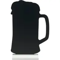 Securit silhouett ØLGLAS bords skylt med aluminiumfolie