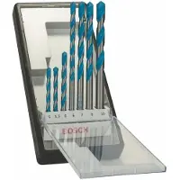 Bosch Robust Line CYL-9 Multi Construction - Borrsats - för flera funktioner - 7 delar - 5 mm, 6 mm, 7 mm, 8 mm, 10 mm, 5.5 mm - längd: 85 mm, 100 mm, 150 mm