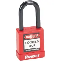 Panduit PSL-8, Konventionellt hänglås, Tangentlås, Röd, Gjuten aluminium, 4 cm, 4,5 cm