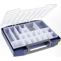 Raaco boxxser Sortimentlåda (L x B x H) 401 x 465 x 78 mm Antal fack: 20 Innehåll 1 st
