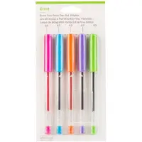 Cricut Brights - Kulspetspenna - blå, orange, violett, rosa, limegrön - 0.3 mm - extra fin (paket om 5)