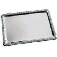 Multi Serveringsfat Barocco 42x31 cm rektangulärt rostfritt stål st.