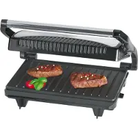 Clatronic MG 3519 Klämgrill Elektrisk Svart, Rostfritt stål