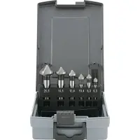 Toolcraft 1614138 Konisk försänkarset 6 delar 6.3 mm, 8.3 mm, 10.4 mm, 12.4 mm, 16.5 mm, 20.5 mm HSS Cylinderskaft 1 st