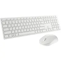 Dell Pro KM5221W - Sats med tangentbord och mus - trådlös - 2.4 GHz - QWERTY - hela norden - vit - med 3 years NBD Advance Exchange