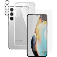 PanzerGlass - 3-i-1-skyddspaket - skyddsfodral för mobiltelefon - polykarbonat, termoplastisk polyuretan (TPU) - för Samsung Galaxy S23+