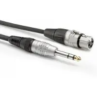 Sommer cable HBP-XF6S-0060 Audio Adapterkabel [1x Teleplugg 6,3 mm (stereo) - 1x XLR-kontakt 3-polig] 0.60 m Svart