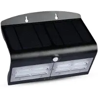 V-TAC 8279 VT-767-7-B Solcells väggspot med rörelsesensor LED (RGB) 8 W Just Black