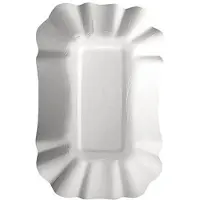 Papstar 11303, Tallrik, Rektangulär, Kartong, Vit, Monokromatiskt, 250 styck