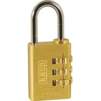 Kasp K11030D Hänglås 32 mm Guldgul Kombination