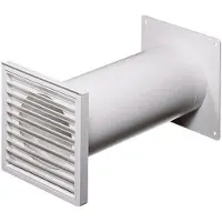 Wallair N37824 rundrörs ventilationssystem 100 plast (Ø x L) 10 cm x 48 cm vit