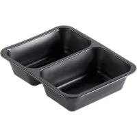 Abena Caterline 645/540 PP svart bricka 2-fack 227x178x50 mm 216 st/krt