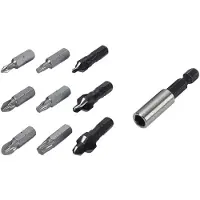 Wolfcraft 2542000 Konisk försänkarset 10 delar 8 mm, 10 mm, 12 mm Sexkantskaft 1 set