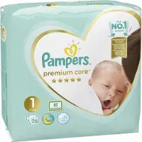 Pampers Premium Care blöjor 1, 2–5 kg, 26 st.