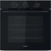 Whirlpool OMK38HU0B - Ugn - inbyggd - fördjupning - bredd: 56 cm - djup: 56 cm - höjd: 58.3 cm - med självrengöring - Klass A - svart