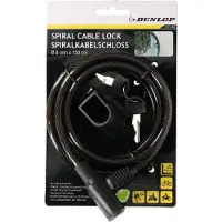 Dunlop cykellås 8 mm x 150 cm svart (56375)