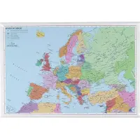Naga Plakat Europakort 97x67 cm lamineret