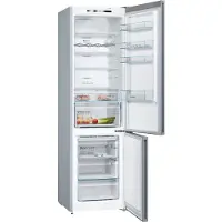 Bosch Serie | 4 KGN39VLEB - Kylskåp/frys - bottenfrysskåp - bredd: 60 cm - djup: 66 cm - höjd: 203 cm - 368 liter - Klass E - inox-utseende