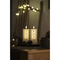 Sirius Home Sirius Sille adventsljusstake - Vit/Guld - Ø 7 cm - H 15 cm