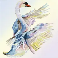 Diamond Dotz 51 x 51 cm - Svane i graciös landning