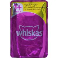 Whiskas Adult 40x85g Fjäderfäsmak - kattmat i gelé (kyckling, anka, fjäderfä, kalkon)