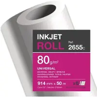 Clairefontaine Plotterpapper Universal 80 g, 914 mm x 50 m, förpackning med 6 st