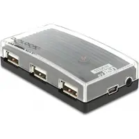 DeLOCK - Hubb - 4 x USB 2.0 - skrivbordsmodell - AC