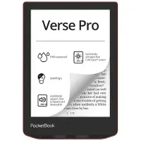 Pocketbook Verse PRO - eBook-läsare - Linux 3.10.65 - 16 GB - 6 16 grå nivåer (4-bit) E Ink Carta (1072 x 1448) - pekskärm - Bluetooth, Wi-Fi - röd