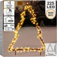 By Lille Vilde Utomhus blinkande julgran i metall, 225 LED, 100 cm