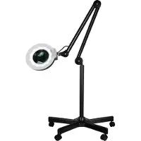 Activeshop LED-lamlle förstoringslampa LAMPA LUPA LED S5 + stativ SVART