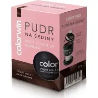 Colorwin COLORWIN_Root Cover Up Powder to retouch gray hair with mirror and applicator Dark Brown 3.2g