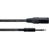 Cordial EM 1 MV XLR anslutningskabel [1x XLR-kontakt 3-polig - 1x Jack 6,3 mm (stereo)] 1 m svart