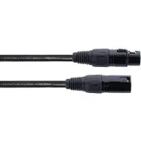 Cordial 14745, XLR (3-pin), Hankoppling, XLR (3-pin), Honkoppling, 1,5 m, Svart