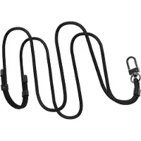Spigen Cross Body Strap, Halsrem, Svart, Tyg, Metall, Universal, 1 styck