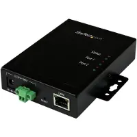 StarTech.com Startech Seriell-till-IP Ethernet-enhetsserver med 2 portar - RS232 - metall och monterbar - Enhetsserver - 2 portar - 100Mb LAN, RS-232 - Växelström 120/230 V/likström 9 - 36 V - i vägg
