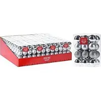 Affek Design set med 24 julkulor 3 cm silver plast