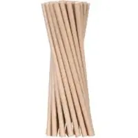 Multi Sugrör Ø6x200 mm utan knäck, biologiskt nedbrytbar pappersbrun, 12 ps x 500 st/fp