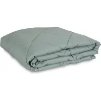 Zen Sleep Quiltad filt - 140x200 cm - Dammigt grön sommartäcke i fibervat - Quiltat täcke - sommartäcke