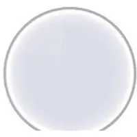 Dansani Moon runt rammspegel Ø75 cm med LED-ljus, vit matt
