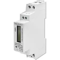 Qoltec enfas energimätare 230V, DIN-skena, LCD, 1P, smal