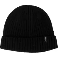 Retki 100% Merino rib one size mössa, black