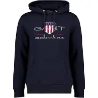 Gant Sweatshirt marinblå / ljusgrå / röd / vit