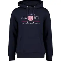 Gant Sweatshirt marinblå / ljusgrå / röd / vit