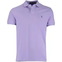 Ralph Lauren för män. 710680784441 Den ikoniska lila piképolotröjan (S), Casual, Bomull, Kort ärm