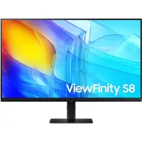 Samsung ViewFinity S8 S32D804EEU - S80D Series - LED-skärm - 32 - 3840 x 2160 4K UHD (2160p) @ 60 Hz - VA - 350 cd/m² - 3000:1 - HDR10 - 5 ms - HDMI, DisplayPort - svart